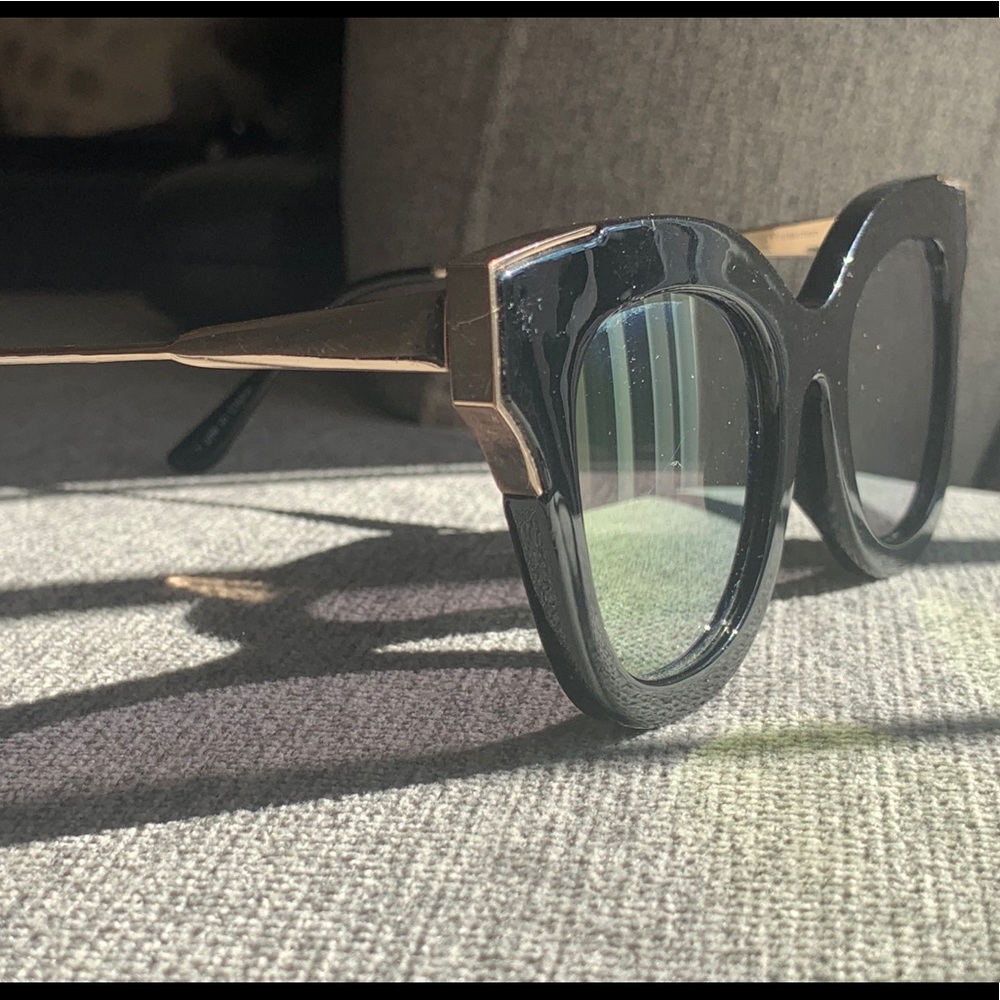Black and Gold Cat Eye Sunglasses